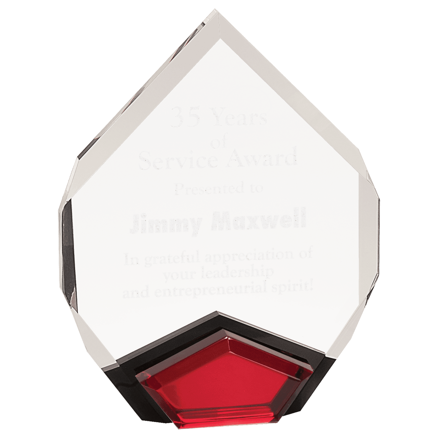 Red 7" x 9" Marquis Acrylic