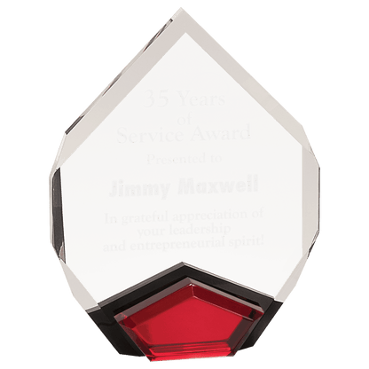 Red 7" x 9" Marquis Acrylic