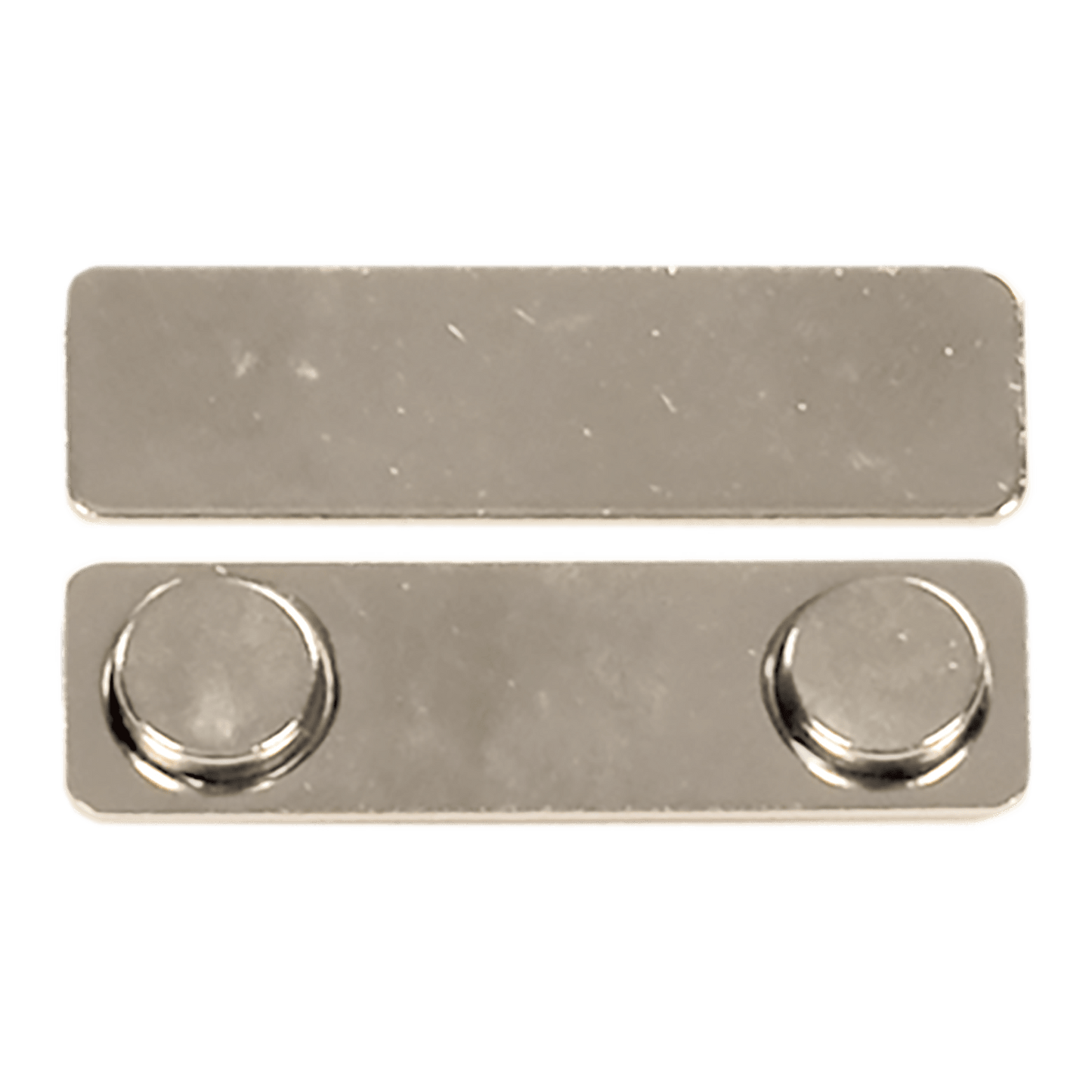 1 3/4" x 1/2" Metal 2-Post Magnet with Adhesive