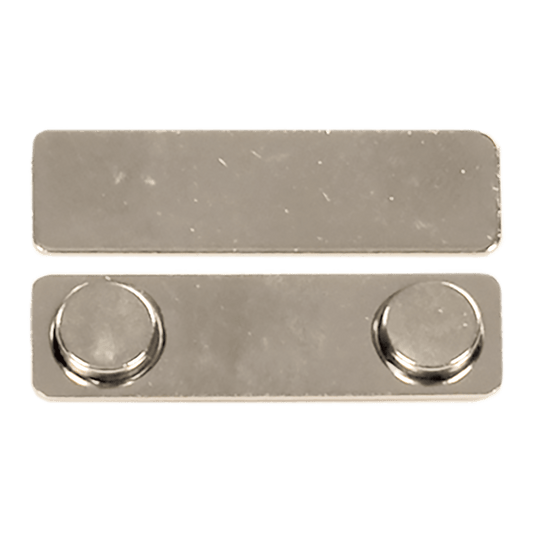 1 3/4" x 1/2" Metal 2-Post Magnet with Adhesive