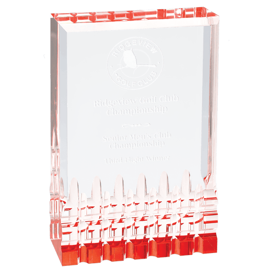 Red 3 1/2" x 5" Mirage Acrylic