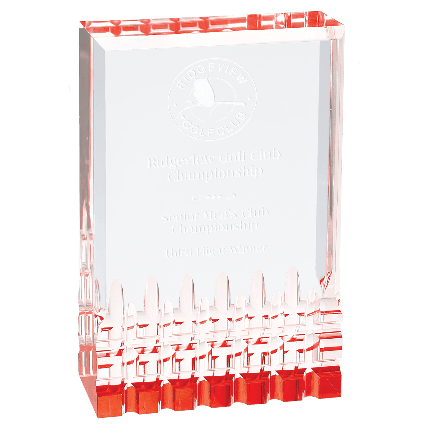 Red 3 1/2" x 5" Mirage Acrylic