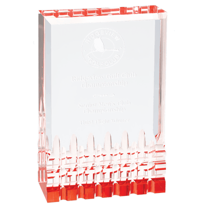 Red 3 1/2" x 5" Mirage Acrylic