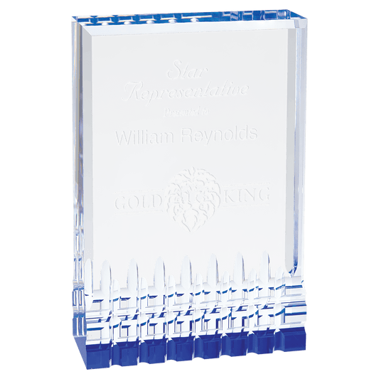 Blue 4 1/4" x 6" Mirage Acrylic