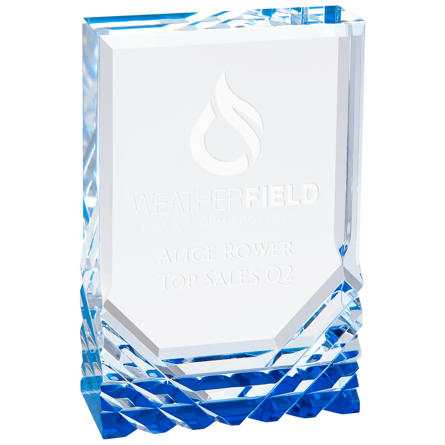 Blue 3 1/2" x 5" Jewel Mirage Acrylic