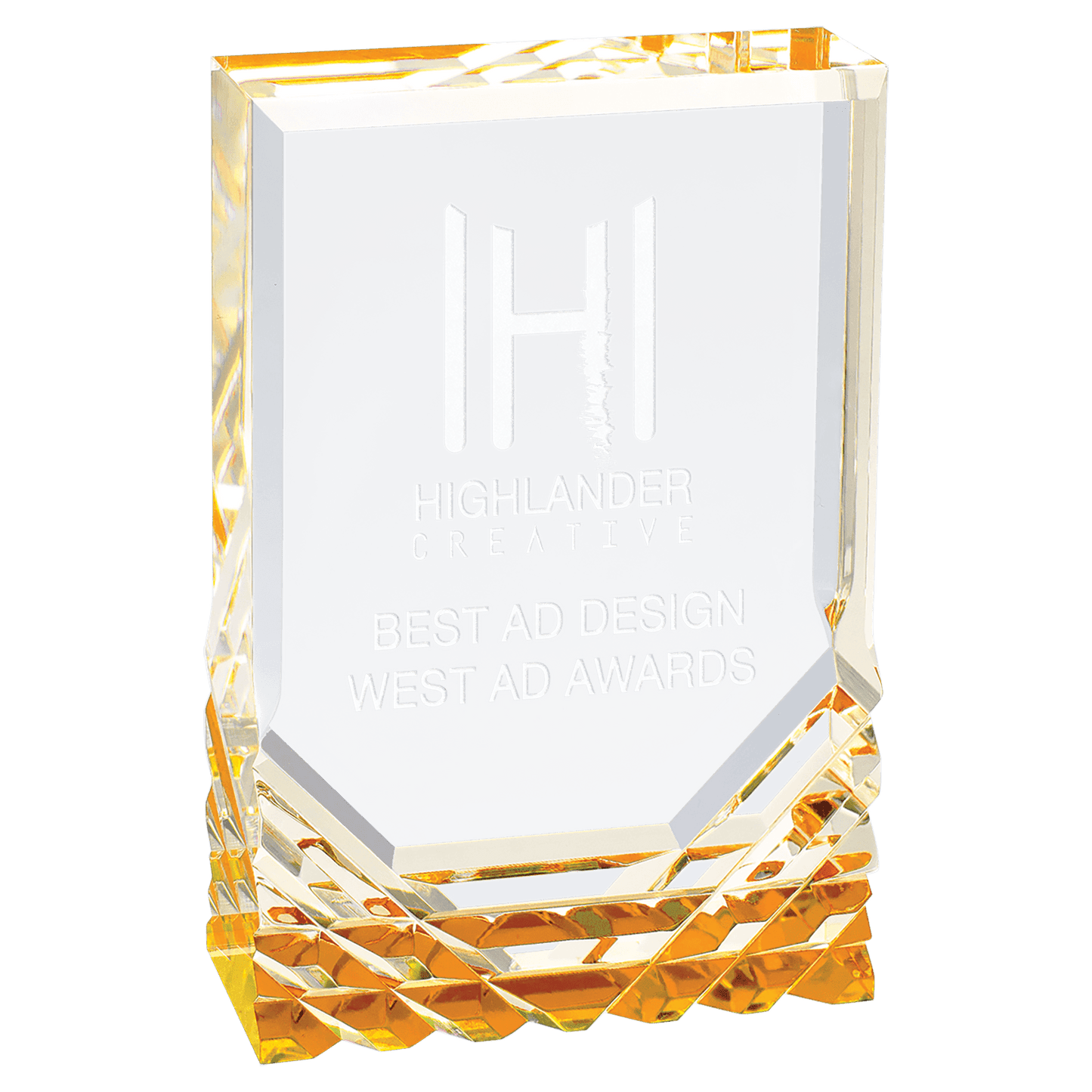 Gold 3 1/2" x 5" Jewel Mirage Acrylic