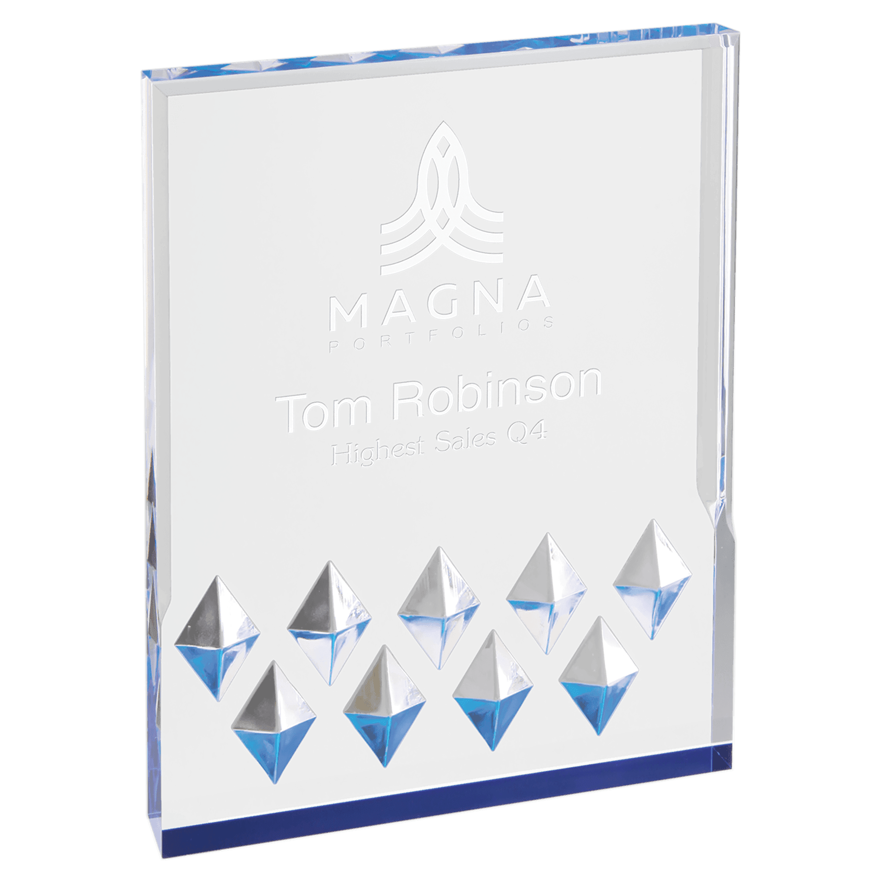 Blue 4" x 6" Diamond Mirage Acrylic