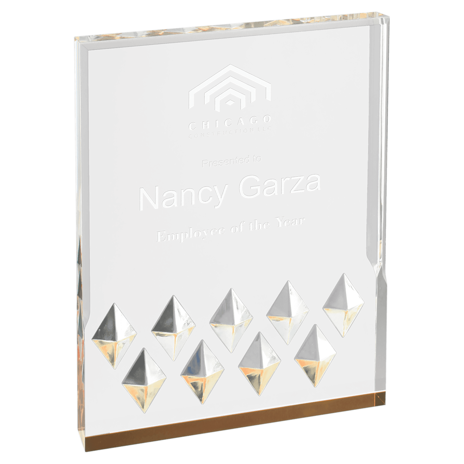 Gold 4" x 6" Diamond Mirage Acrylic