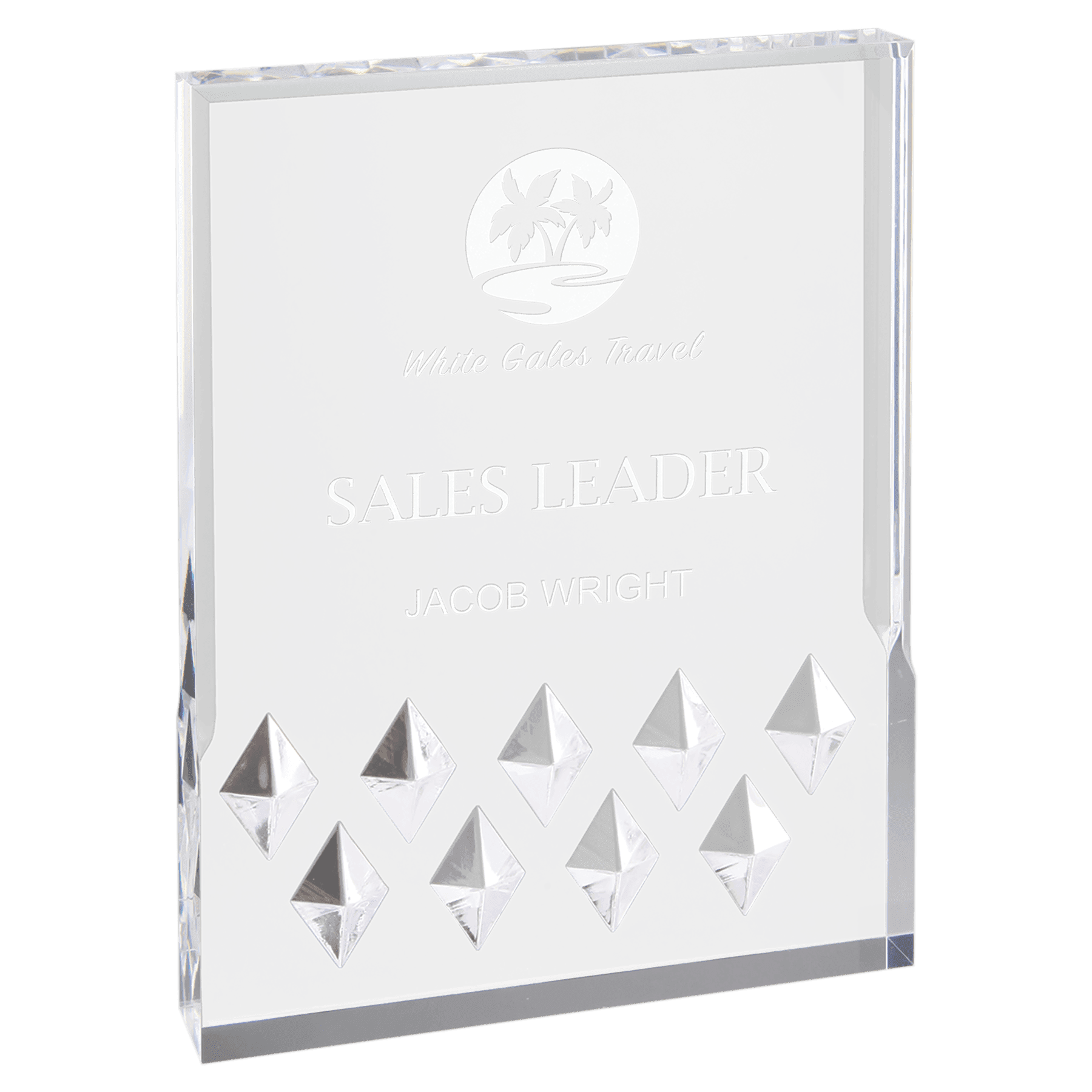 Silver 4" x 6" Diamond Mirage Acrylic