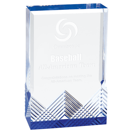 Blue 3 1/2" x 5" Apex Mirage Acrylic