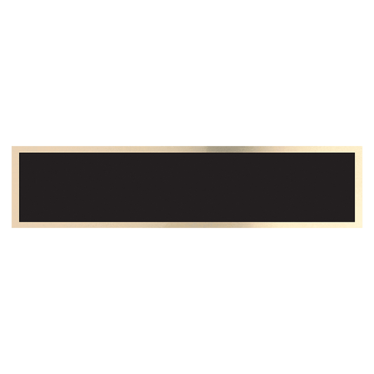 7 1/2" x 1 3/4" Black/Gold Brass Plate for 8 1/2" Desk Wedges