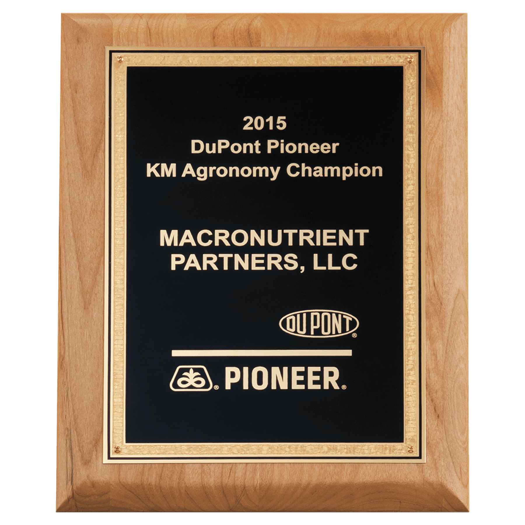 Alder Wood Plaque with Black Textured Gold 7" x 9" Natural Florentine Bordered LaserFX Plate