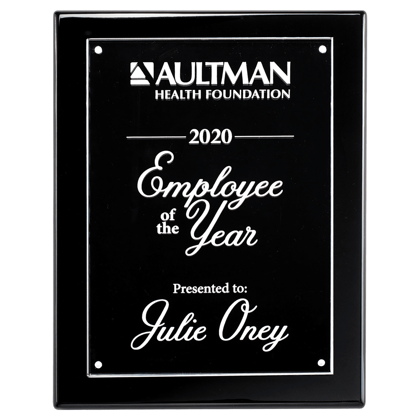 7x9 7x9 High Gloss Plaque with Acrylic Engraving Plate