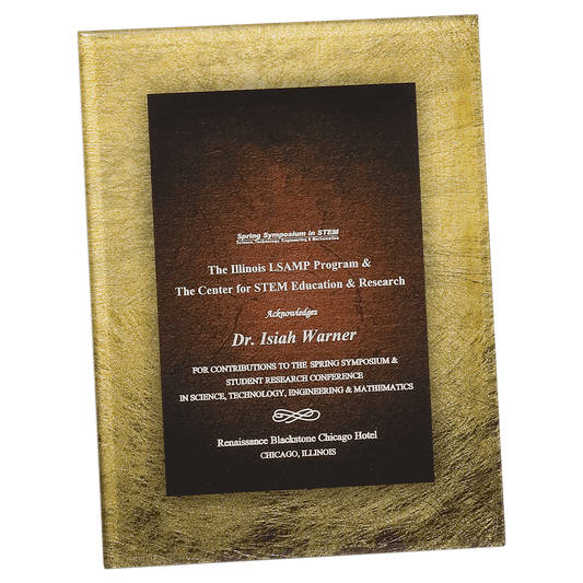 Gold/Burgundy 6 1/2" x 8 1/2"/ Acrylic Art Plaque with Easel/Hanger