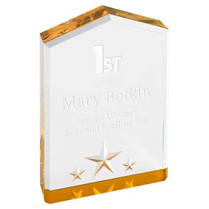 Gold 5" Star Point Acrylic