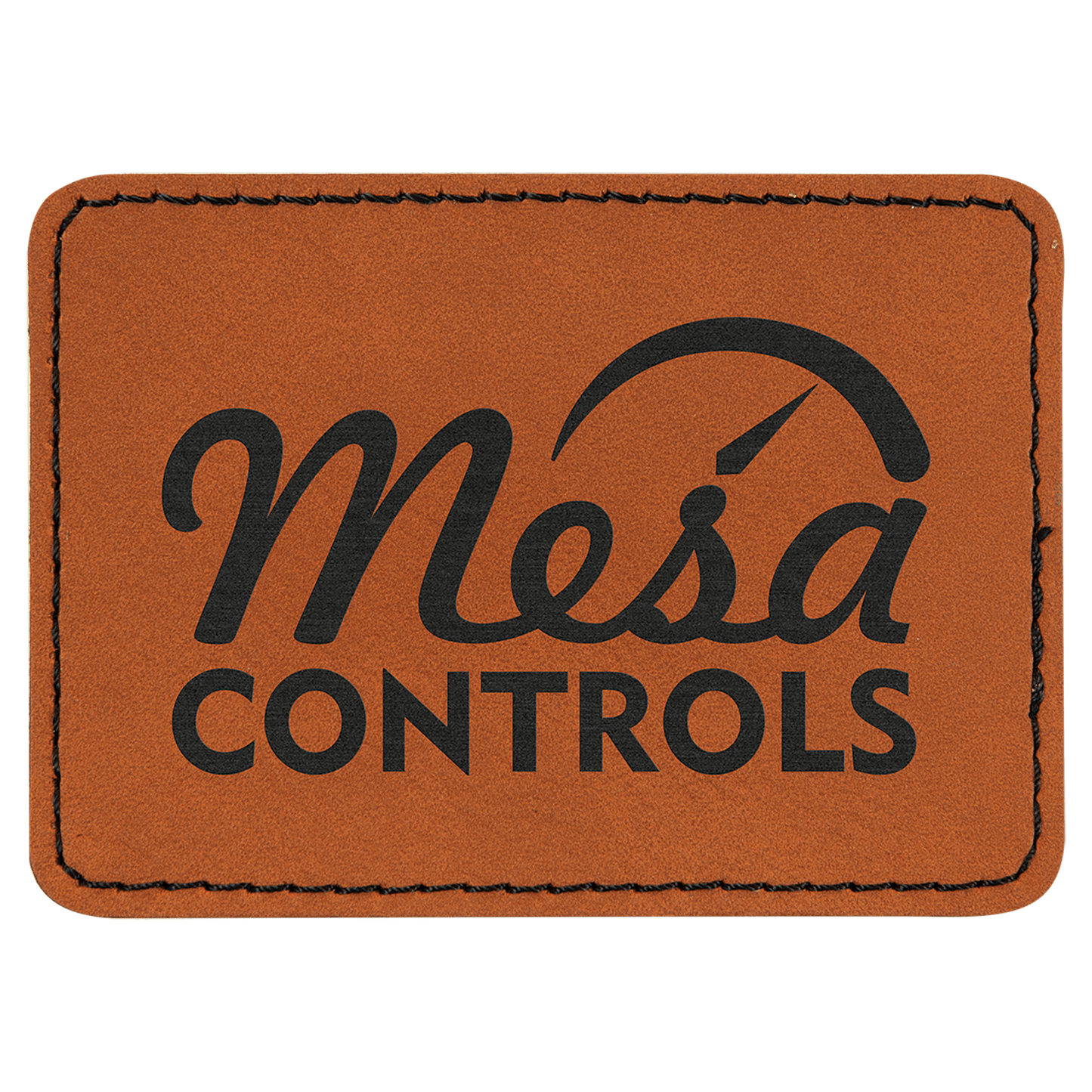 Rawhide 3 1/2" x 2 1/2" Rectangle Laserable Leatherette Patch with Adhesive