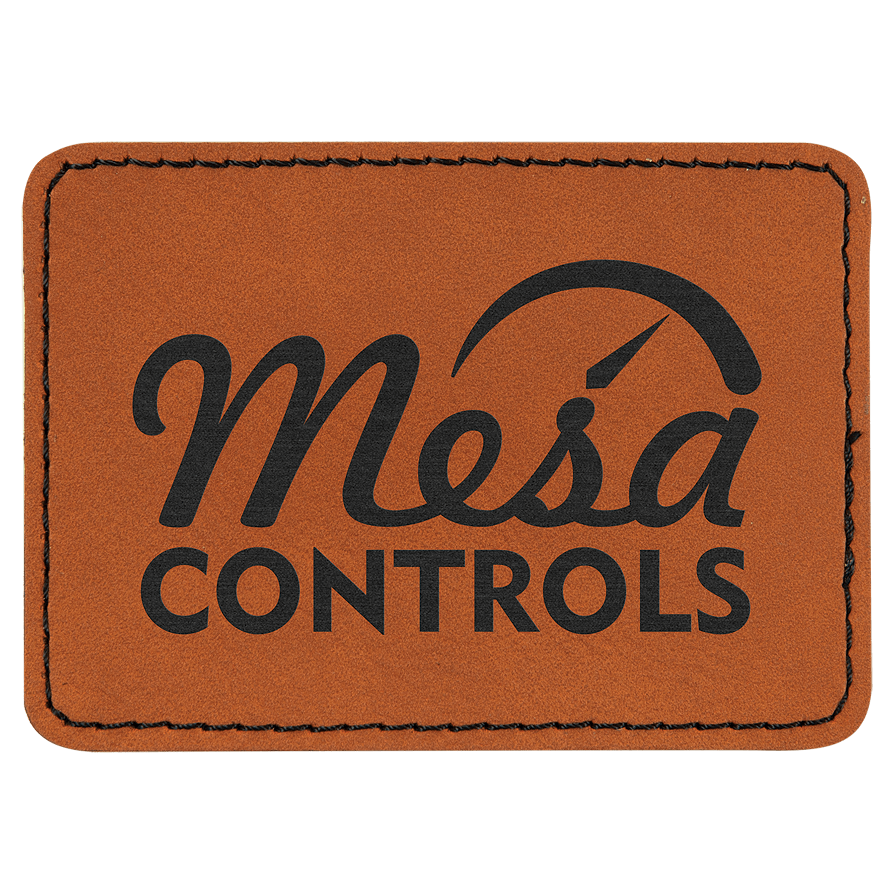 Rawhide 3 1/2" x 2 1/2" Rectangle Laserable Leatherette Patch with Adhesive