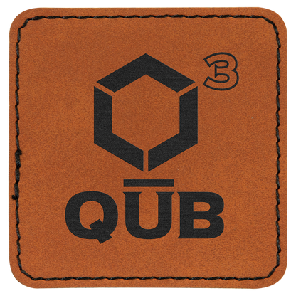 Rawhide 2 1/2" x 2 1/2" Square Laserable Leatherette Patch with Adhesive