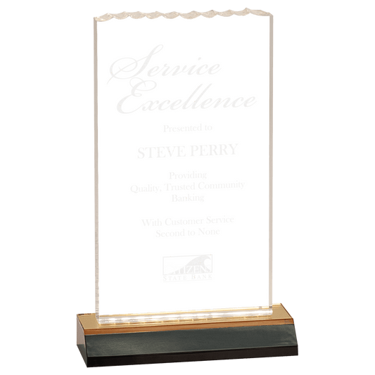 4" x 6" Gold Reflection Ice Top Acrylic