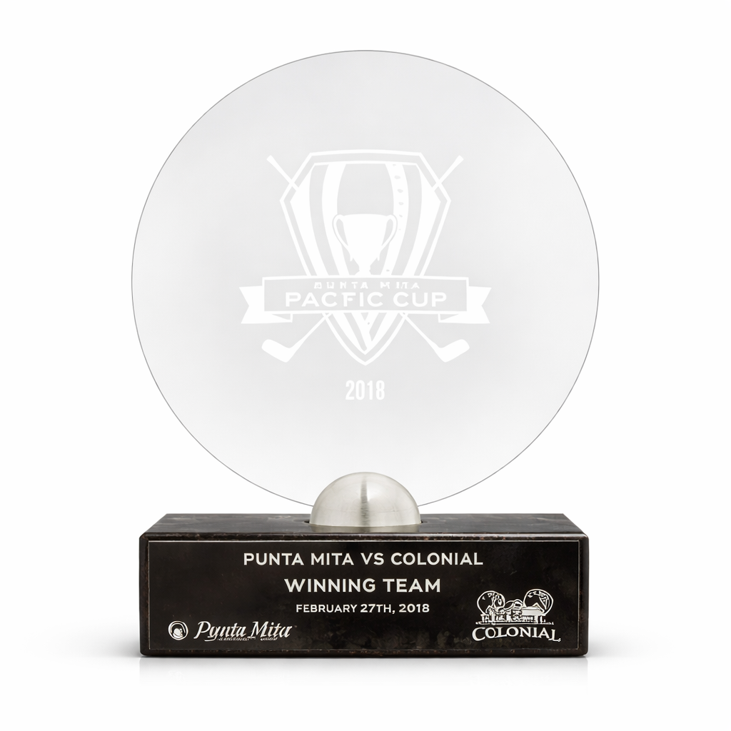RME600. Premio de Vidrio con Logo Grabado
