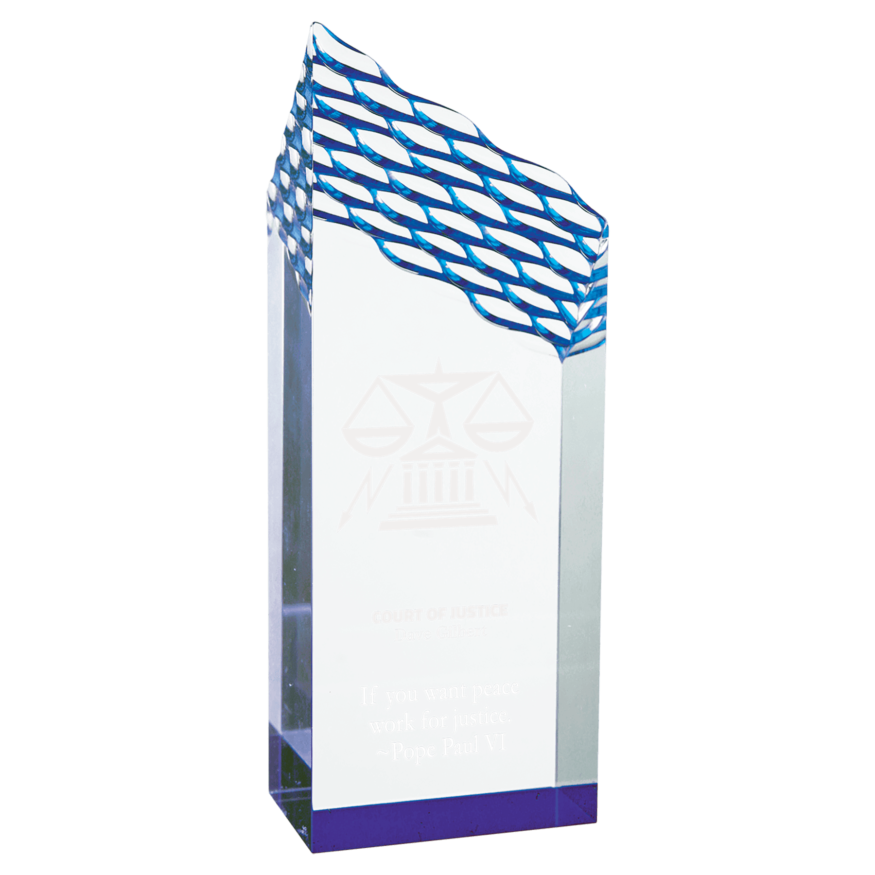 Blue 3" x 8" Riptide Acrylic