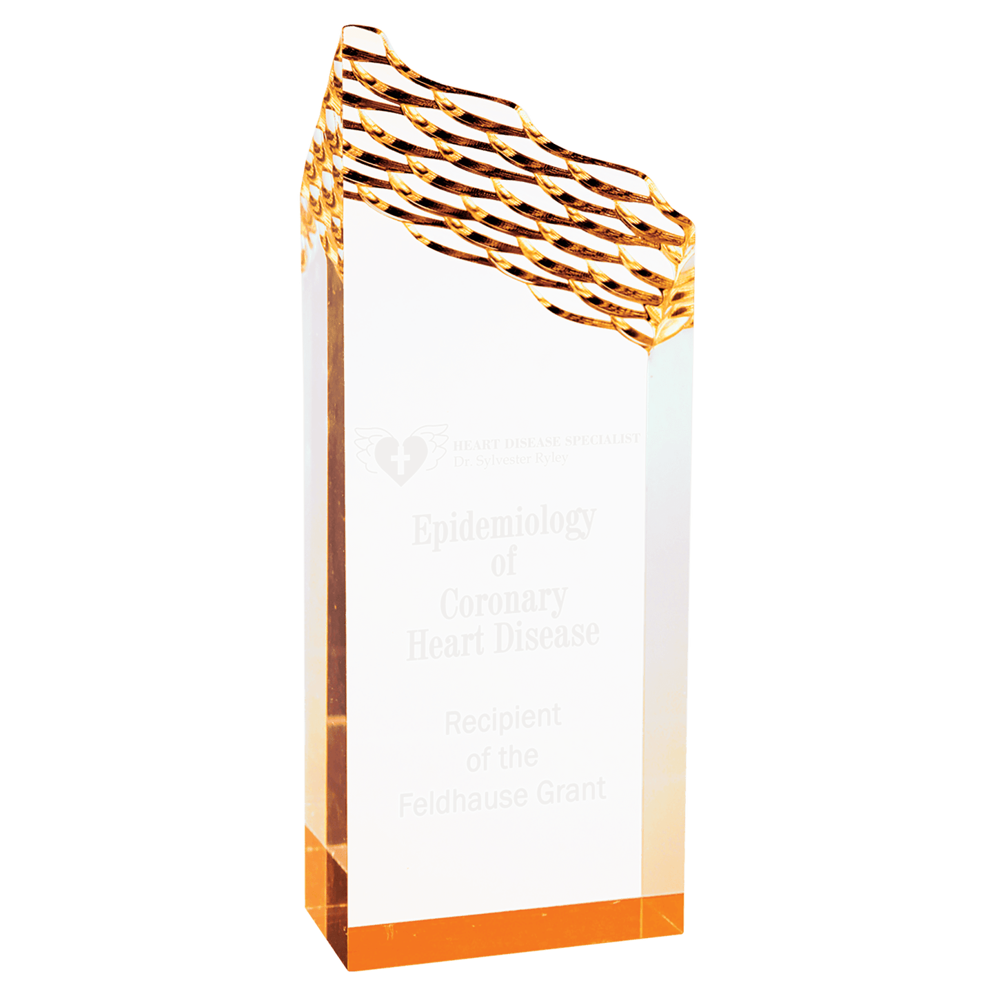 Gold 3" x 8" Riptide Acrylic