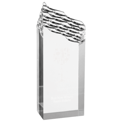 Silver 3" x 8" Riptide Acrylic