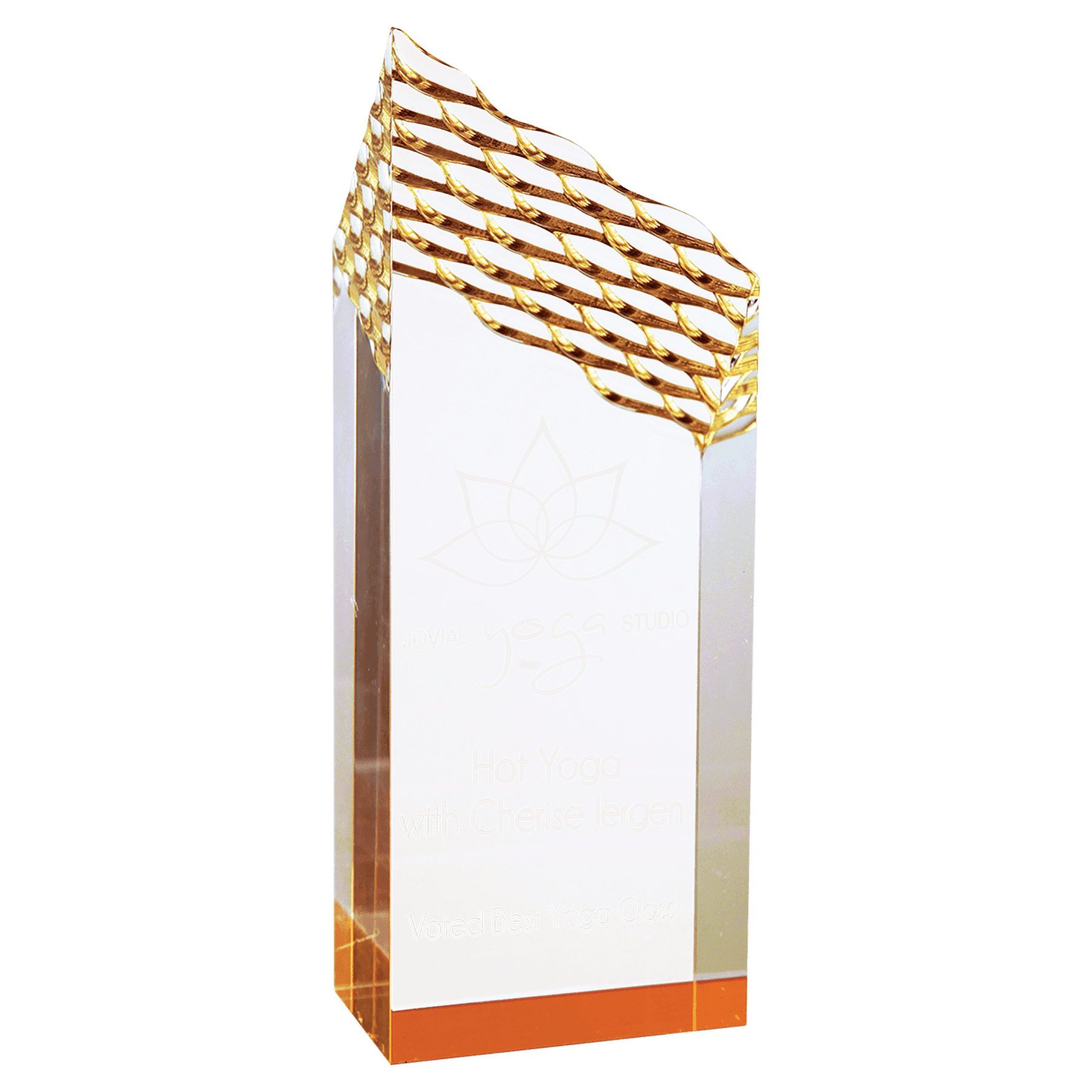 Gold 3 1/2" x 9" Riptide Acrylic