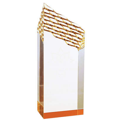 Gold 3 1/2" x 9" Riptide Acrylic