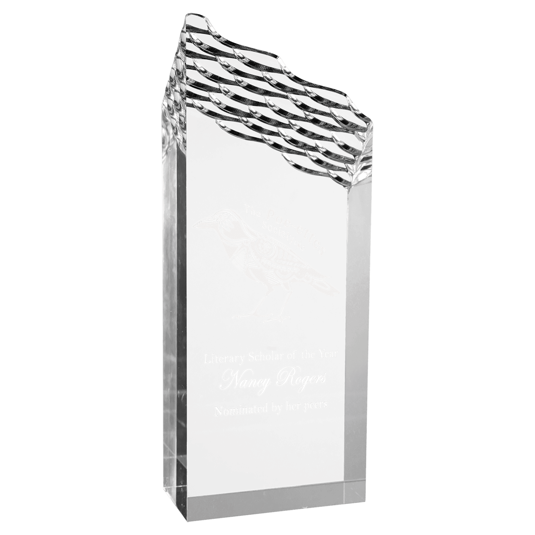 Silver 3 1/2" x 9" Riptide Acrylic