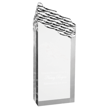 Silver 3 1/2" x 9" Riptide Acrylic