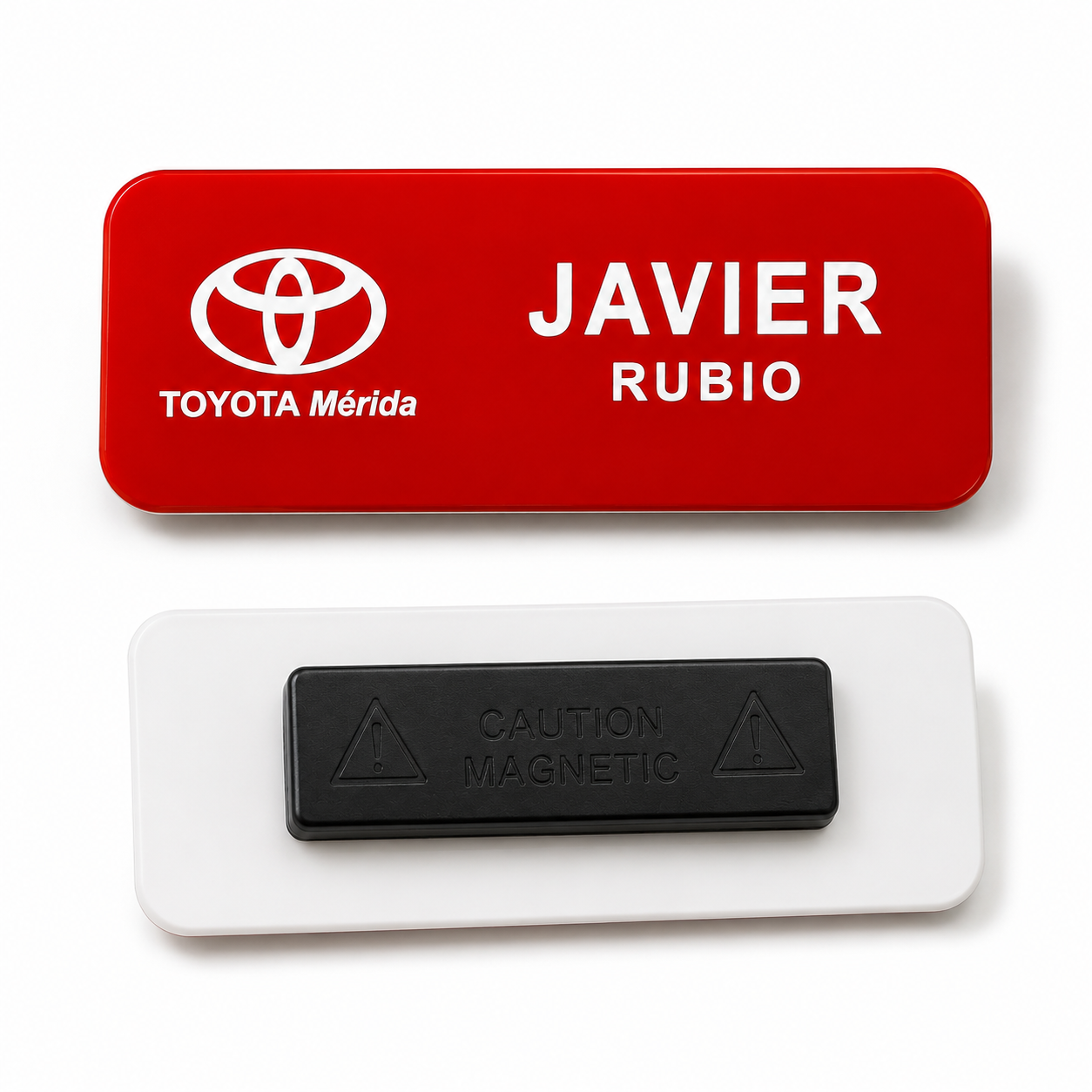 GAF600M. Gafete identificador de plástico con broche magnético