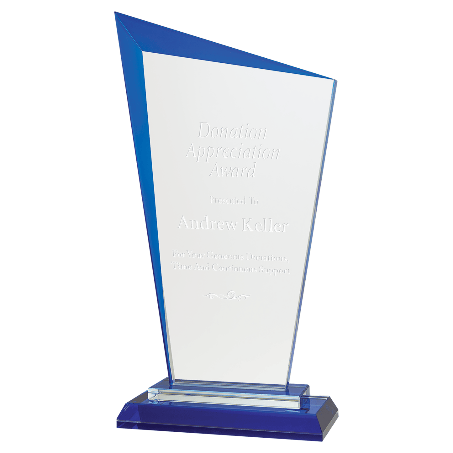 Blue 9 1/2" Razor Glass