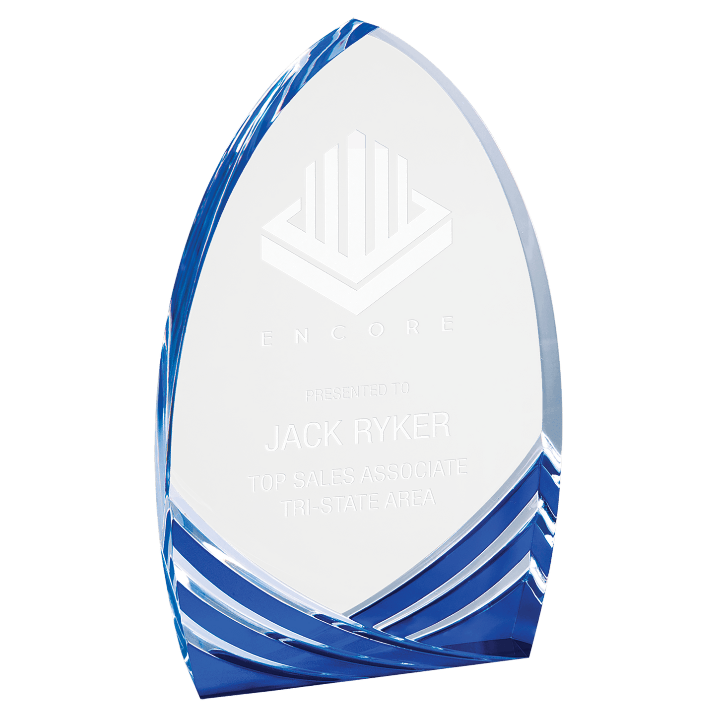 Blue 7" Cathedral Soaring Acrylic