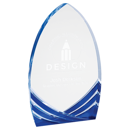 Blue 8" Cathedral Soaring Acrylic