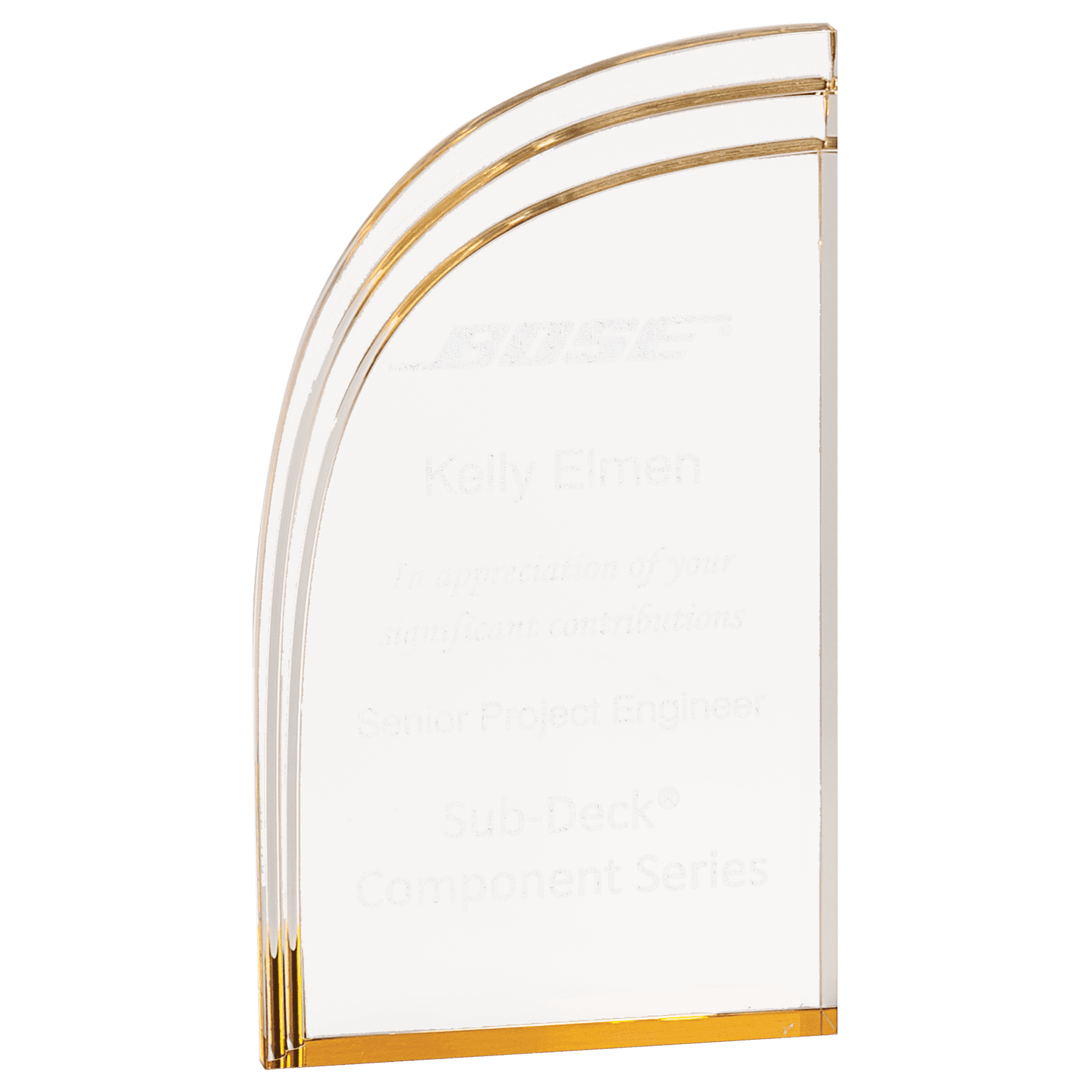 Gold 4" x 7" Wave Acrylic