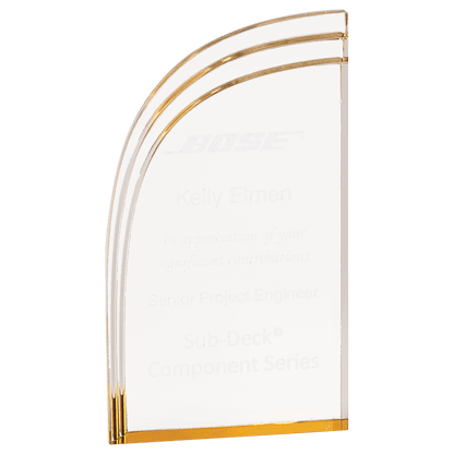 Gold 4" x 7" Wave Acrylic