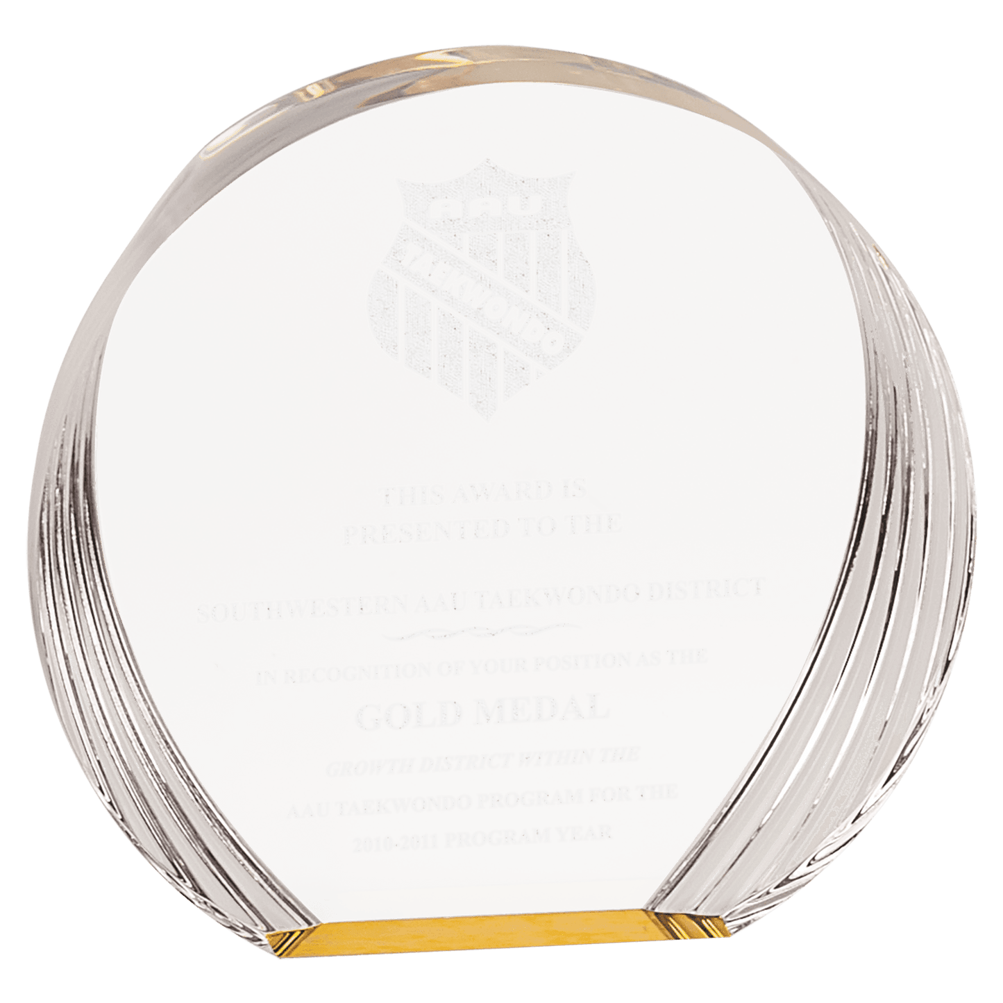 Gold 5 3/8" x 5" Round Acrylic