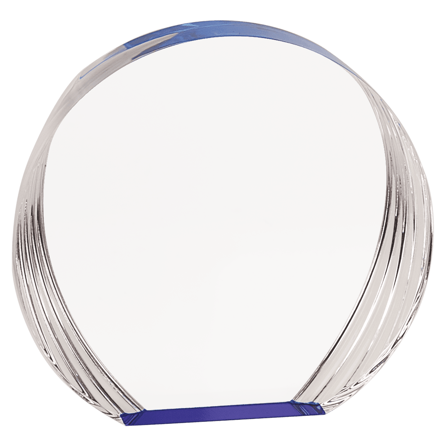 Blue 5 3/8" x 5" Round Acrylic