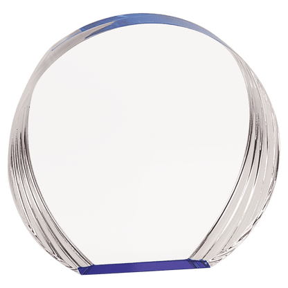 Blue 5 3/8" x 5" Round Acrylic