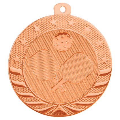 Bright Bronze 2" Pickleball Starbrite Medal