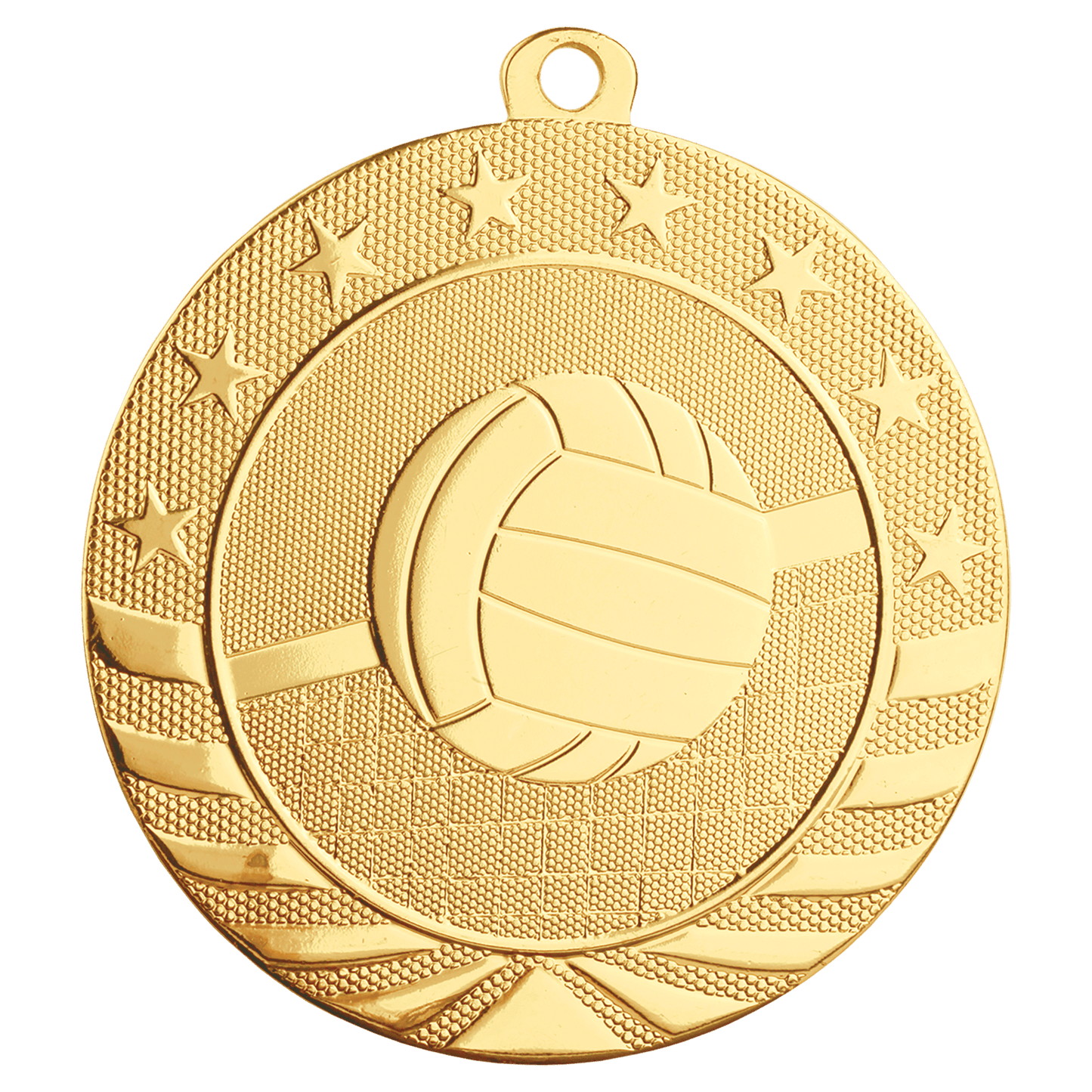 Bright Gold 2 3/4" Volleyball Starbrite Medal