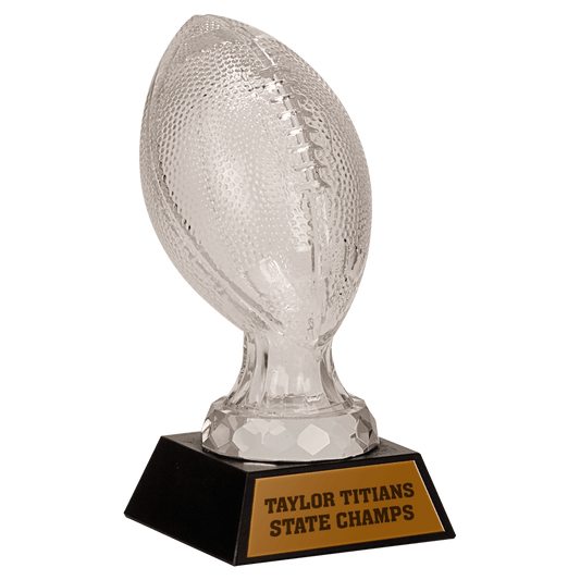 7 1/2" Glass Football with Marble Base