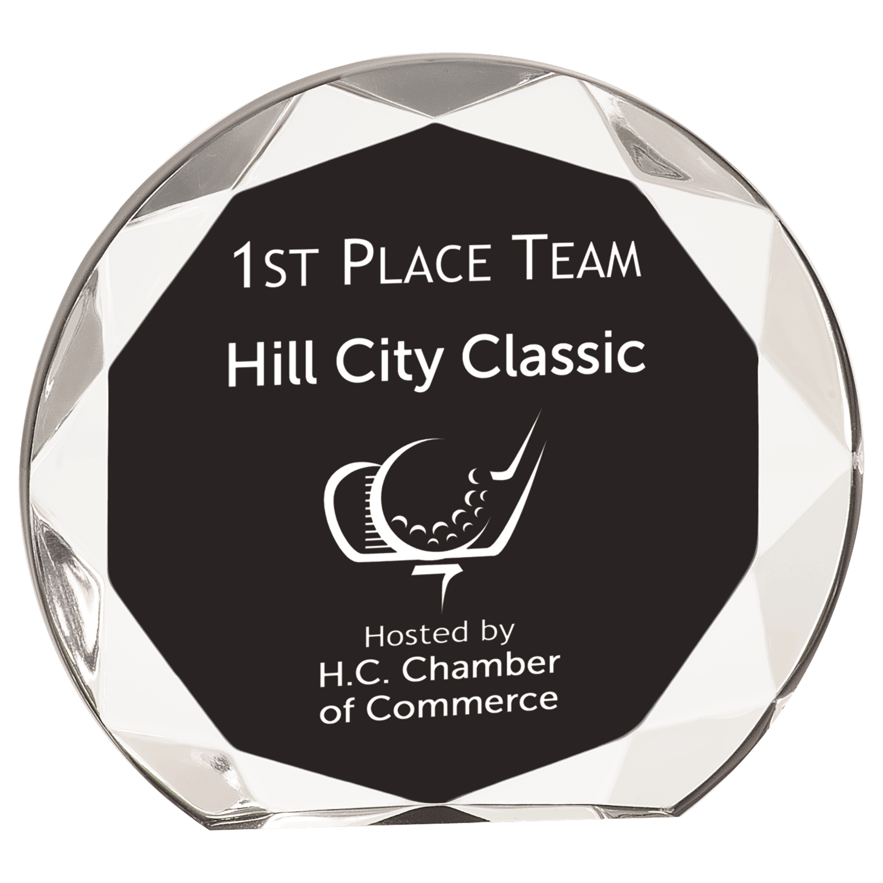 Black 5 1/2" Sunburst Acrylic