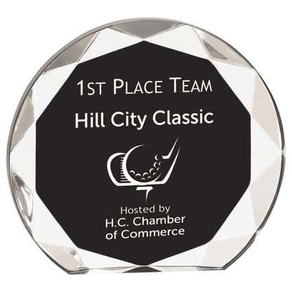 Black 5 1/2" Sunburst Acrylic