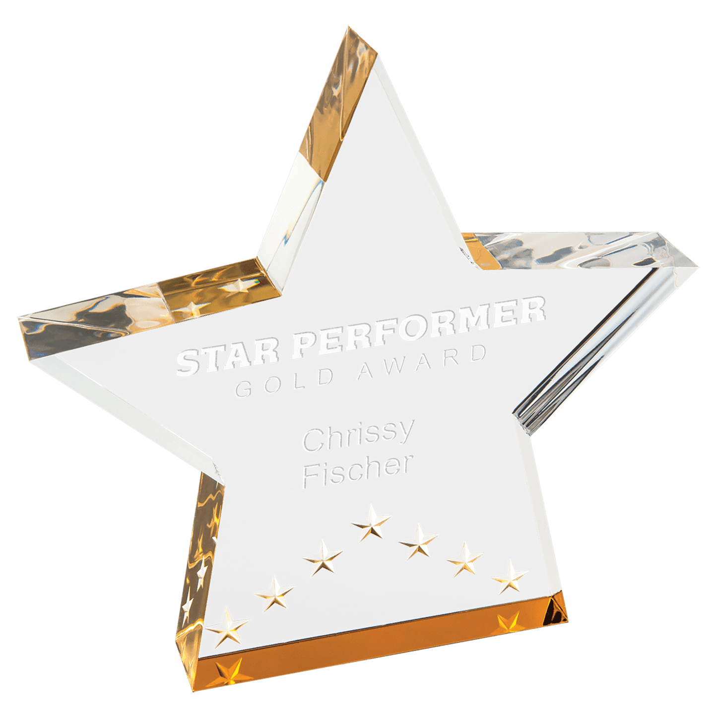 Gold 6" Star Performer Acrylic