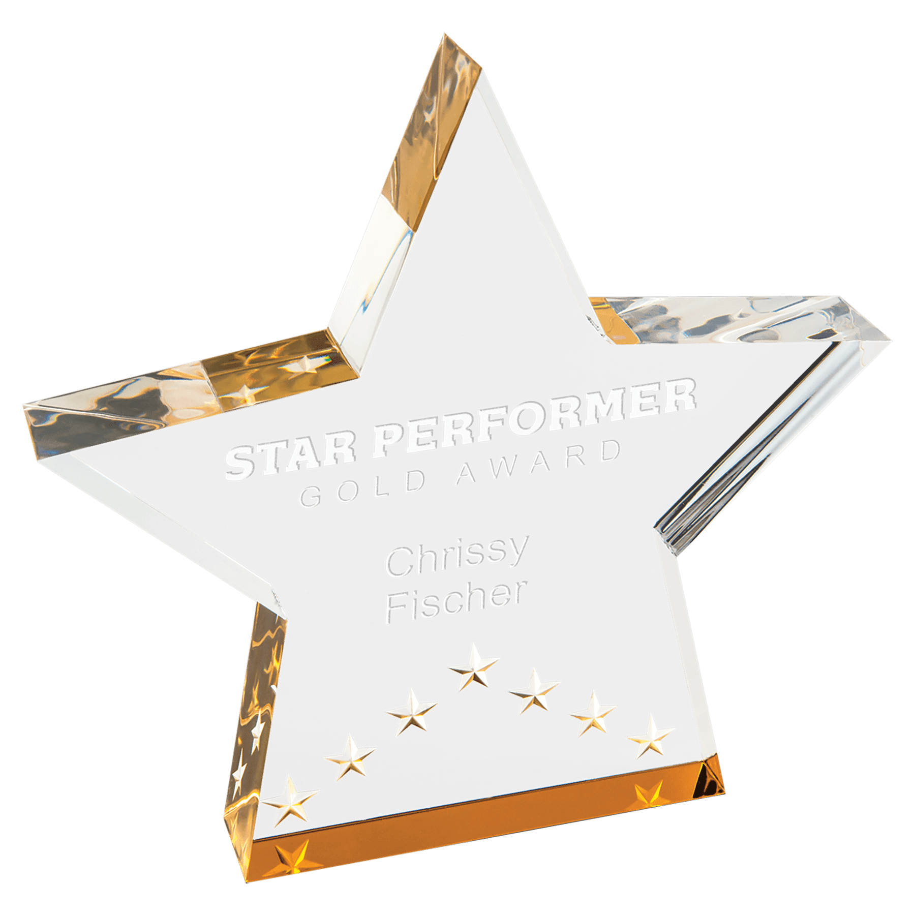 Gold 6" Star Performer Acrylic