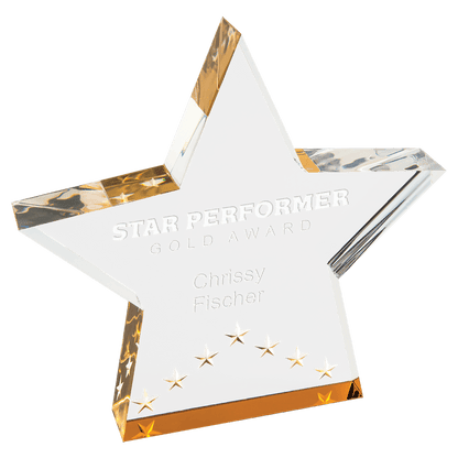 Gold 6" Star Performer Acrylic