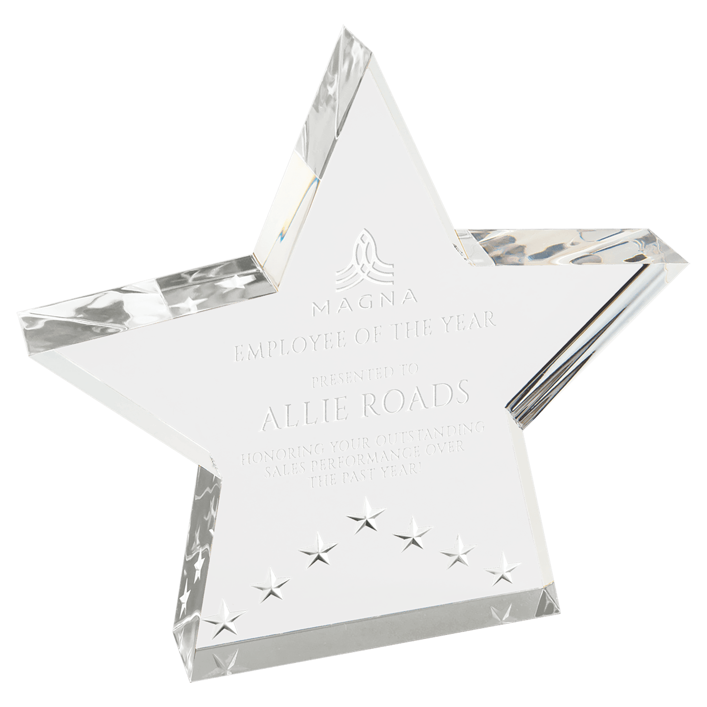 Silver 6" Star Performer Acrylic