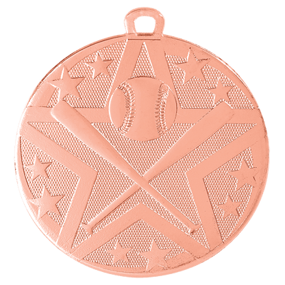 Bronze 2" Superstar Baseball/Softball Medal